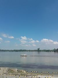 Scenic view of blue sea against sky