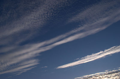 Low angle view of clouds in sky