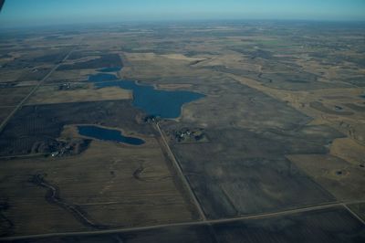 Aerial view of landscape against sky