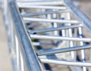 Close-up of metal railing