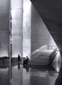 People walking on steps