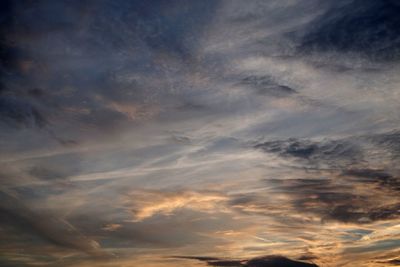 Low angle view of cloudy sky