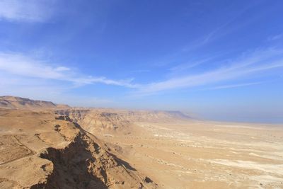 Scenic view of desert against sky