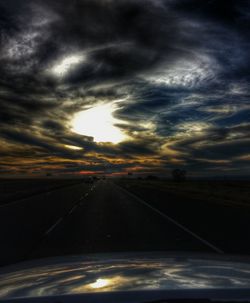 Country road at sunset