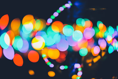 Defocused image of colorful lights