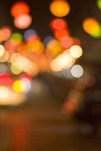 Defocused image of lights