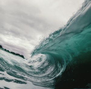 Scenic view of sea waves