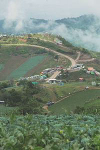 High angle view of landscape