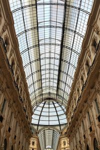 Low angle view of ceiling of galleria vittorio emanuele ii