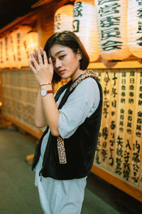 Young woman looking at camera