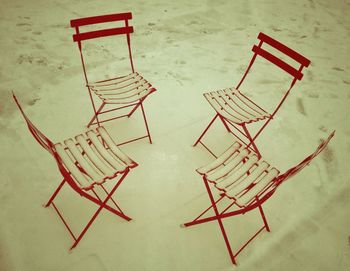 Empty chairs and tables