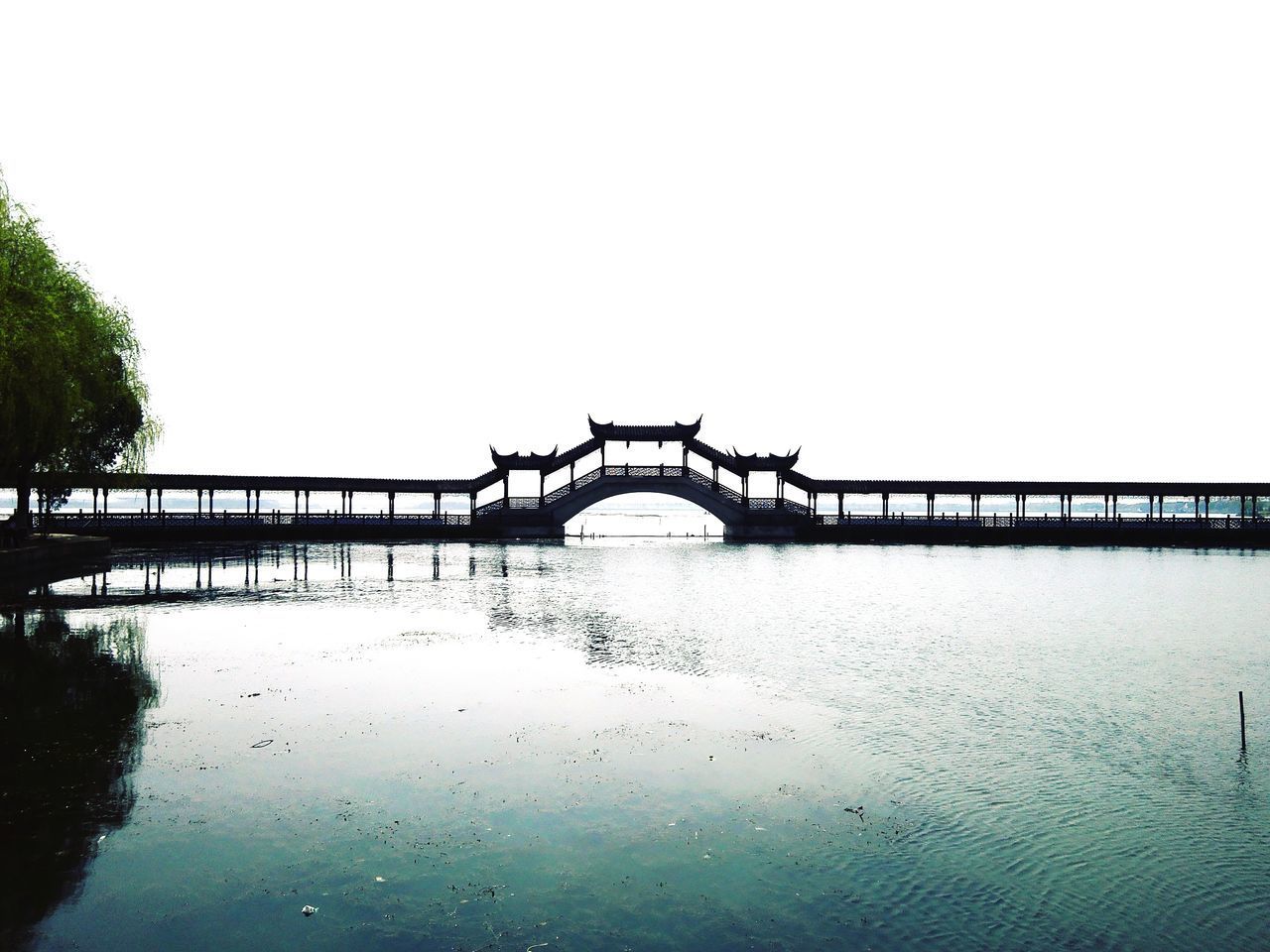 VIEW OF BRIDGE OVER RIVER AGAINST SKY