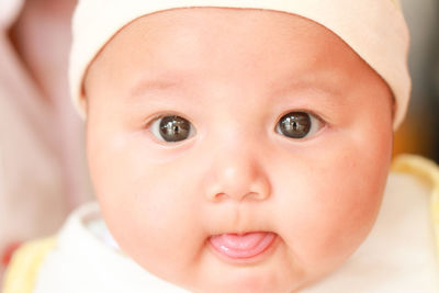 Close-up portrait of cute toddler