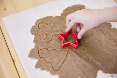 Preparation for baking a festive cupcake