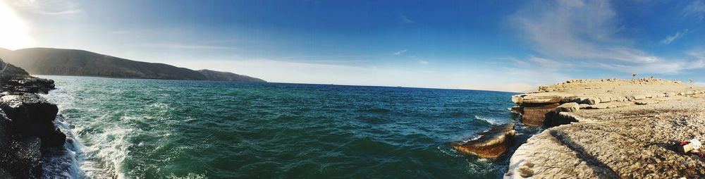 Panoramic view of sea against sky