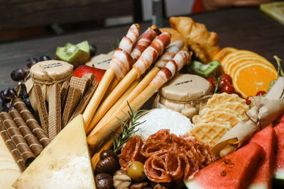 Close-up of food on table