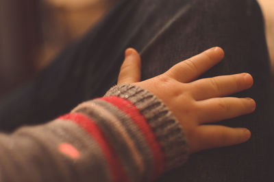 Close-up of human hand