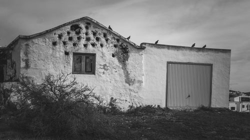 Exterior of old building against sky