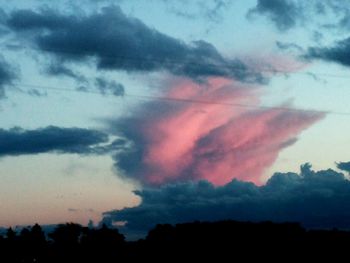 Low angle view of cloudy sky