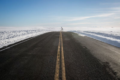 Road with sky in background