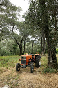 Tractor on field