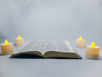 Close-up of books on table