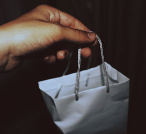 Close-up of person holding hands