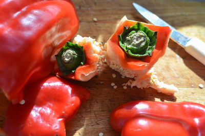 Close-up of vegetables on table