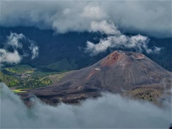 Mount barujari, a child of mount rinjani in lombok, west nusa tenggara.