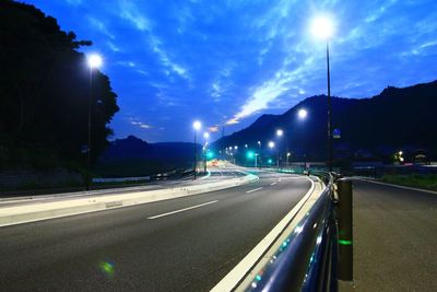 Cars on road at night