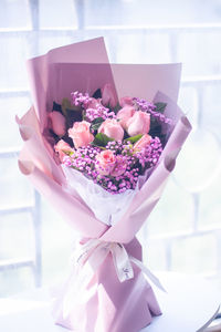 Close-up of pink flower bouquet