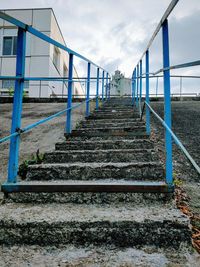 Steps against sky