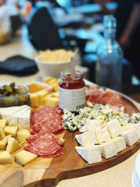 Close-up of food on table