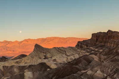 Scenic view of mountains against clear sky