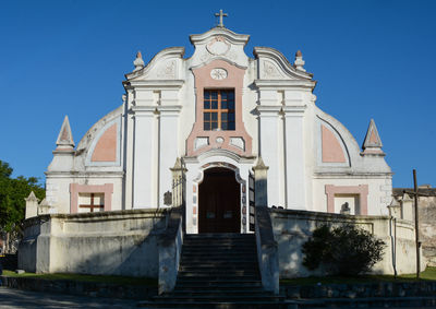 Church facade on a jesuit farm