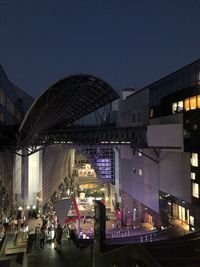 View of modern buildings at night