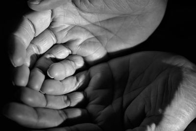 Close-up of hands