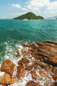 Scenic view of sea against sky