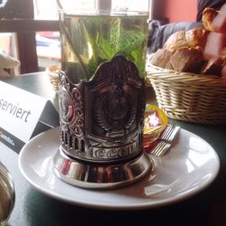 Close-up of food in restaurant