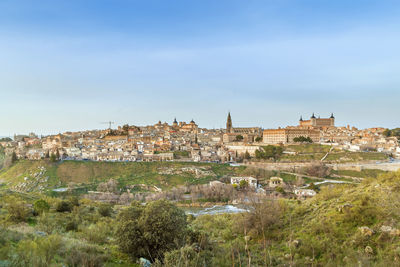 View of toledo from across the tagus river, spain