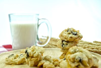Close-up of cookies on table