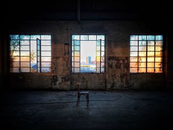 Interior of abandoned building