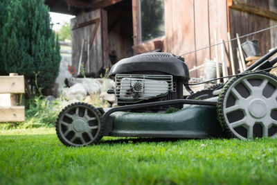 Close-up of vintage car