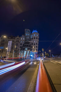 Illuminated city at night