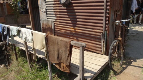 Interior of abandoned bus