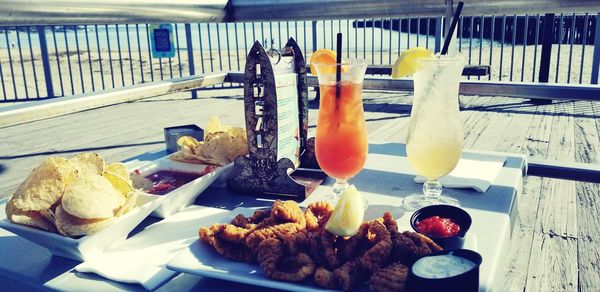 Close-up of food on table