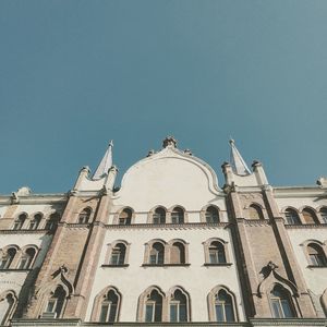 Low angle view of cathedral against clear sky