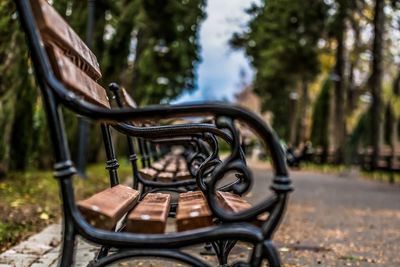 Empty seats in park