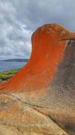 Remarkable rocks at kangaroo island against cloudy sky