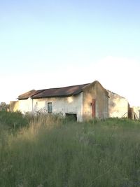 House against clear blue sky